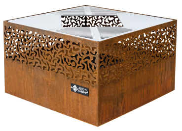 Preview: FEU DU JARDIN Gartenfeuer CARRE 750 Rostoptik